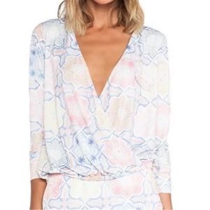 For Love And Lemons Pastel Wrap Top